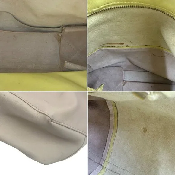 Celine Horizontal Cabas Bicolor Tote Bag Yellow Beige